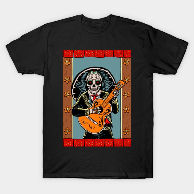 Solo Mariachi Dia De Los Muertos T-Shirt by MCAL Tees